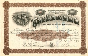 Towle Manufacturing Co. - Stock Certificate